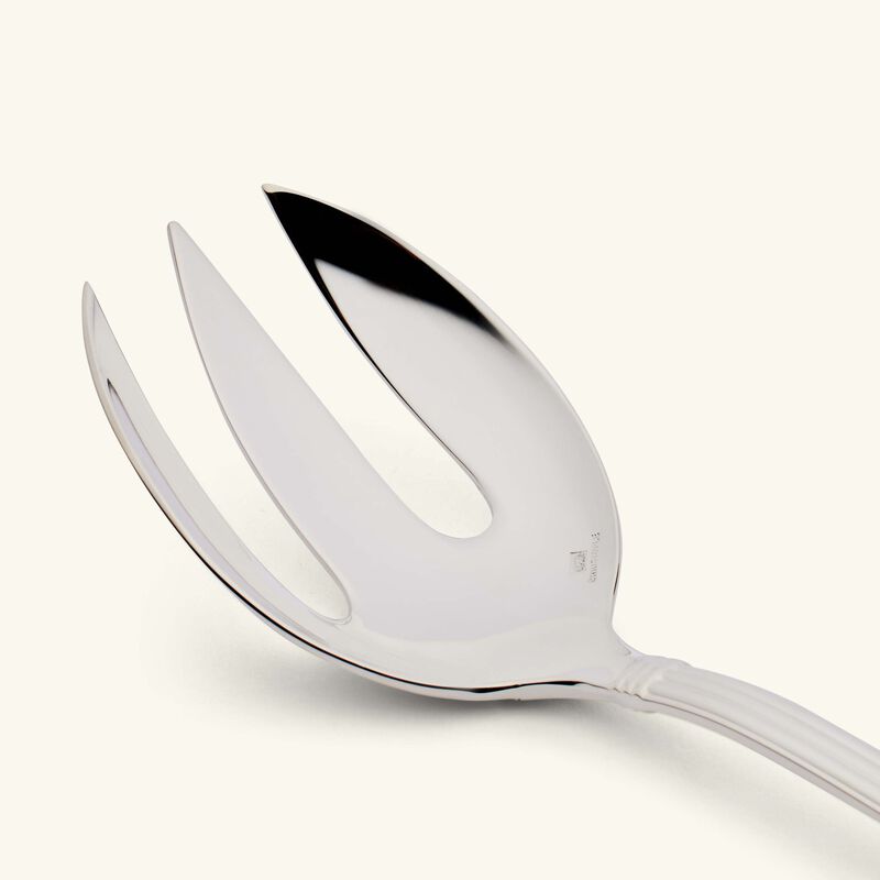 christofle aria salad serving fork silver plated