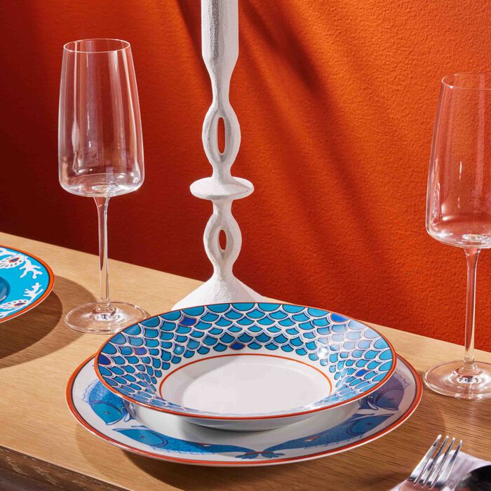 pinto paris lagon soup plate blue 22cm