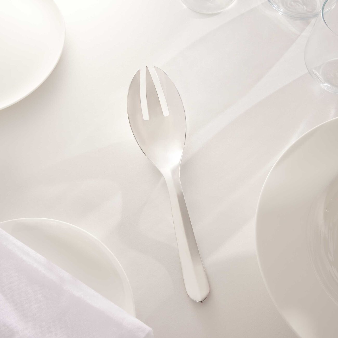 christofle infini serving fork silver plated