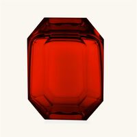 baccarat octogone vase small red