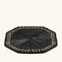 Louxor Coaster Black Set Of 4 kim seybert louxor coaster black set of 4