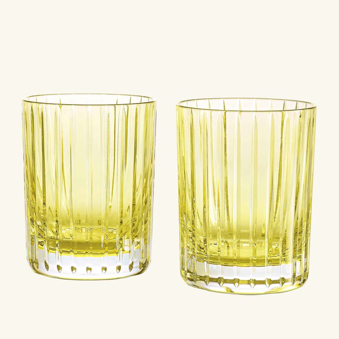 baccarat harmonie drinking glass yellow set of 2
