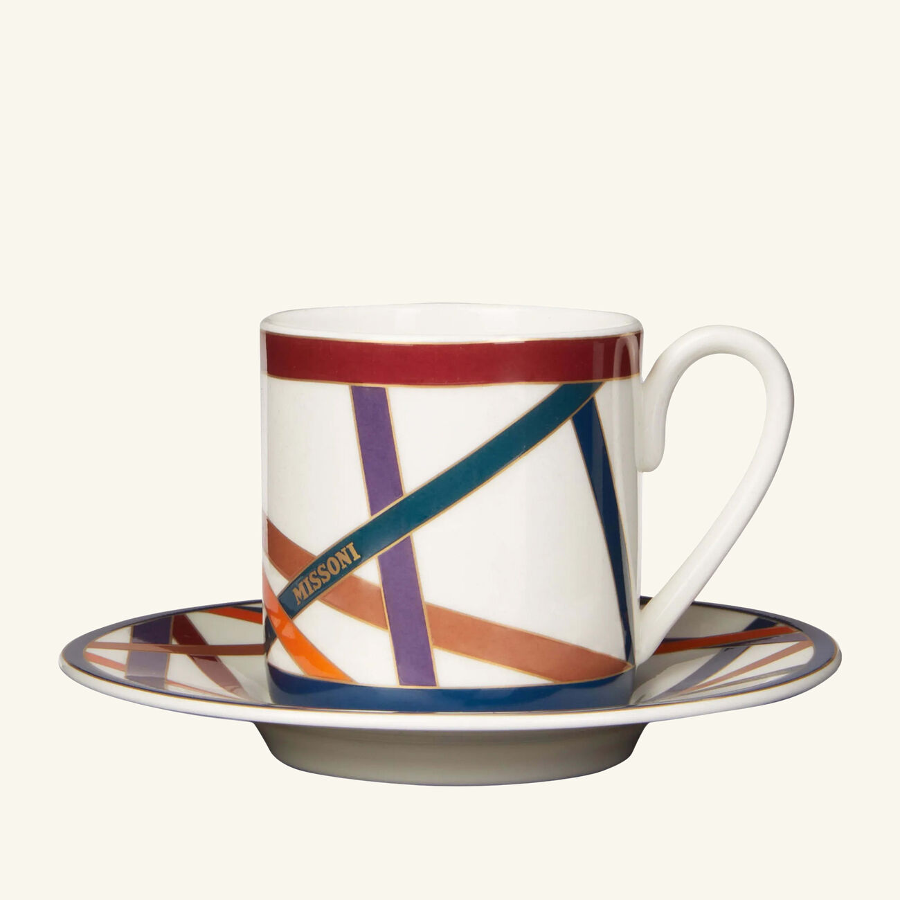 missoni home nastri coffee cup saucer multicolor set of 6
