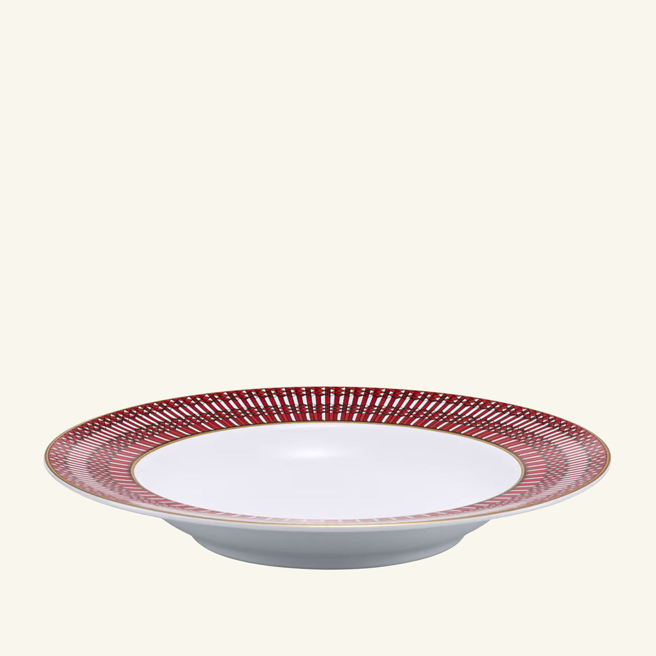 baccarat arcadia soup plate red 23cm set of 2