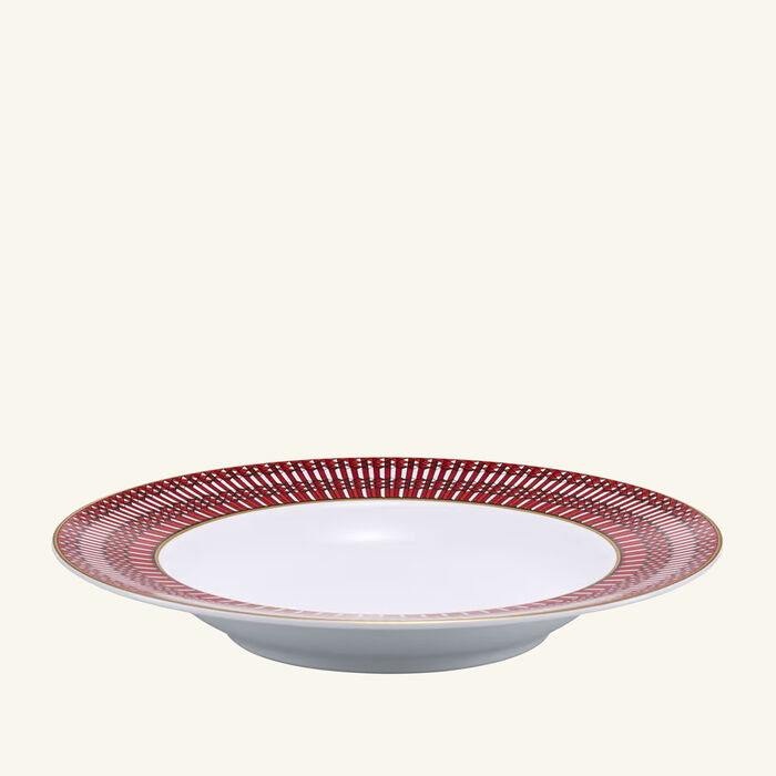 baccarat arcadia soup plate red 23cm set of 2