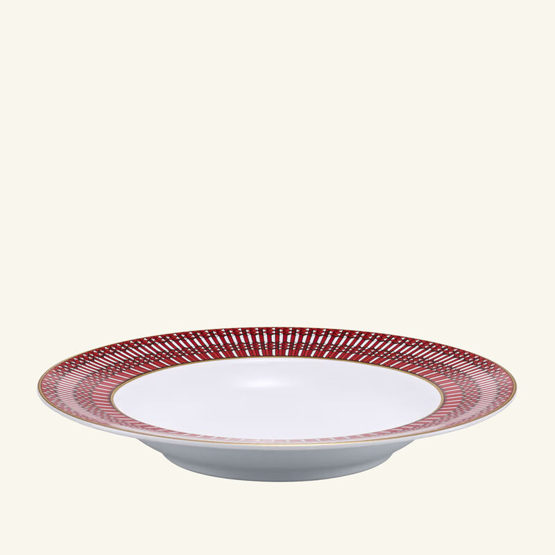 baccarat arcadia soup plate red 23cm set of 2