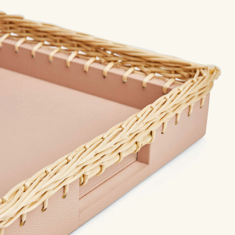 Giverny Serving Tray Rectangular Medium Pink giobagnara giverny serving tray rectangular medium pink