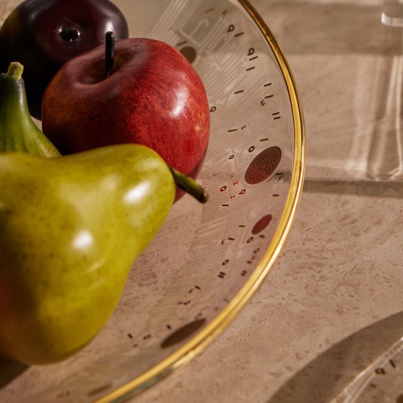 dimlaj hayat serving plate round gold 40cm