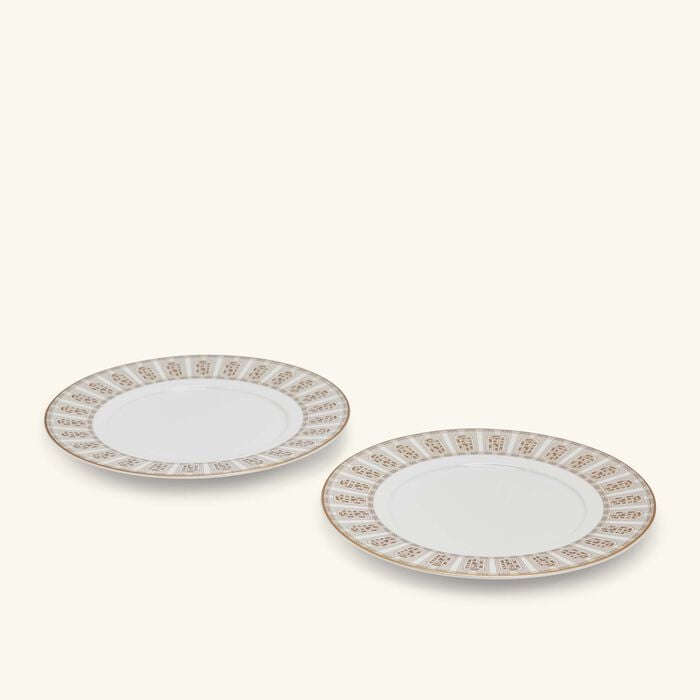 baccarat arcadia dessert plate round gold 21cm set of 2