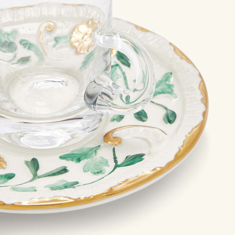 Taormina Arabic Tea Cup & Saucer Green villari taormina arabic tea cup saucer green