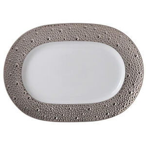 Ecume Platinum Oval Platter, medium