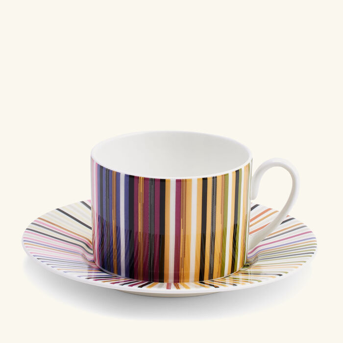 Jenkins Tea Cup & Saucer Set of 6 missoni home jenkins tea cup saucer set of 6