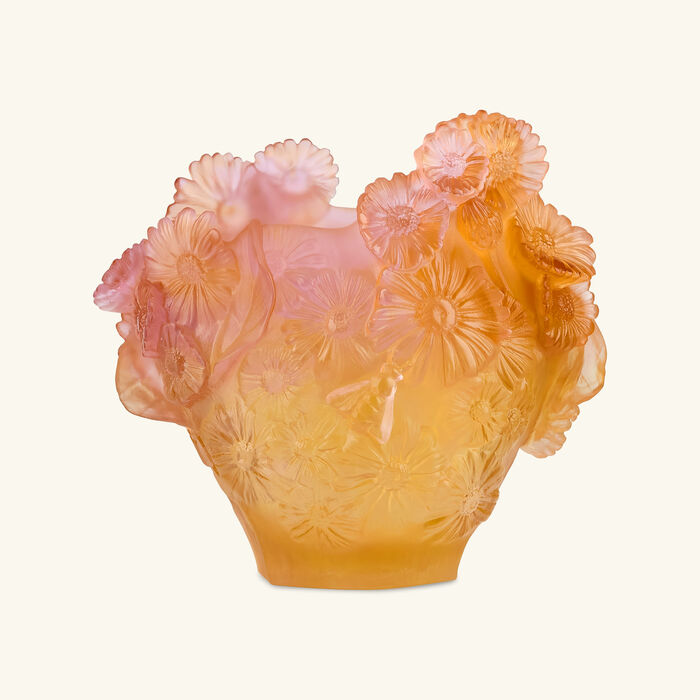 Or d’Abeille Vase Medium Orange Limited Edition daum or d abeille vase medium orange limited edition