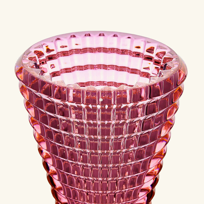 baccarat eye vase round small pink