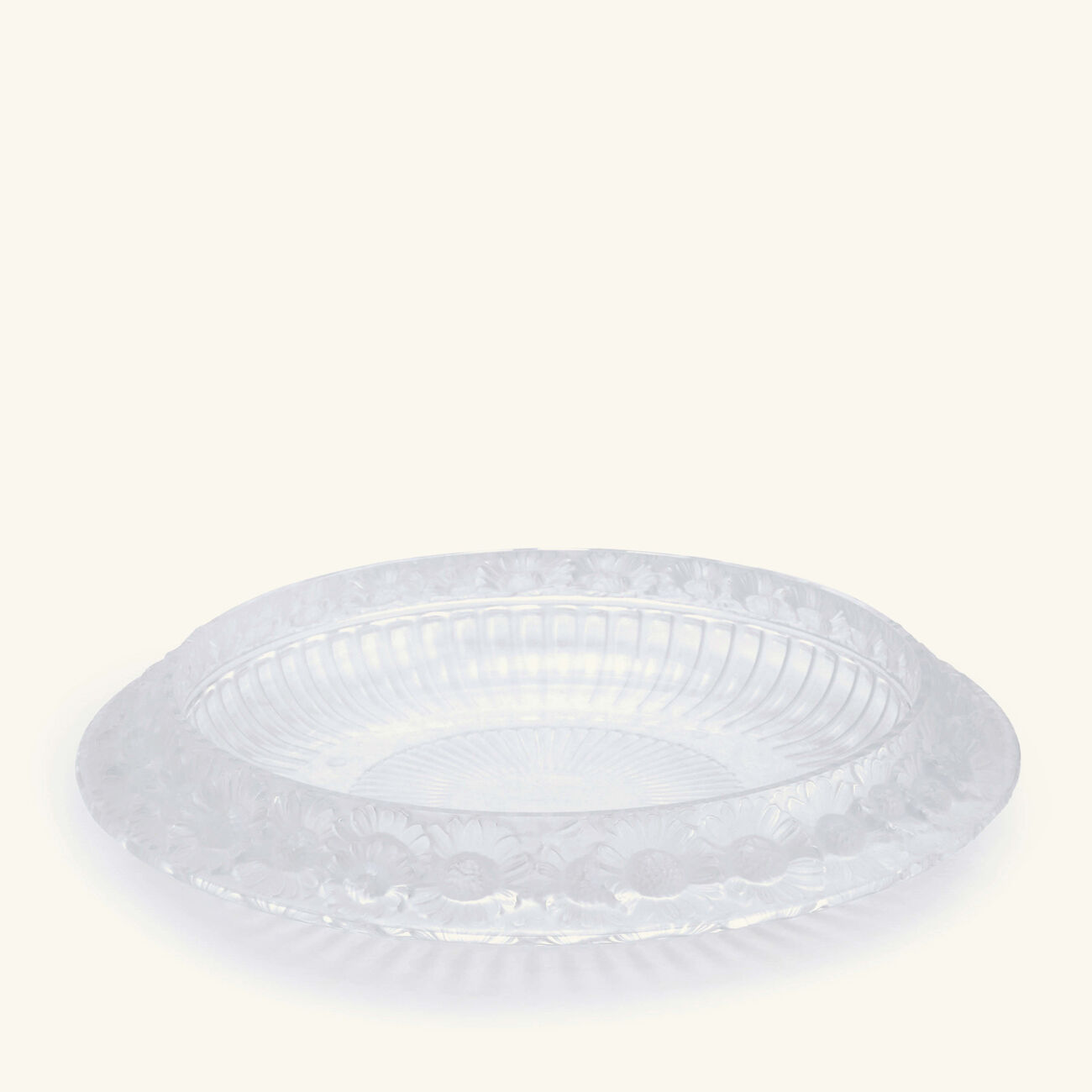 lalique marguerites serving bowl clear 36cm
