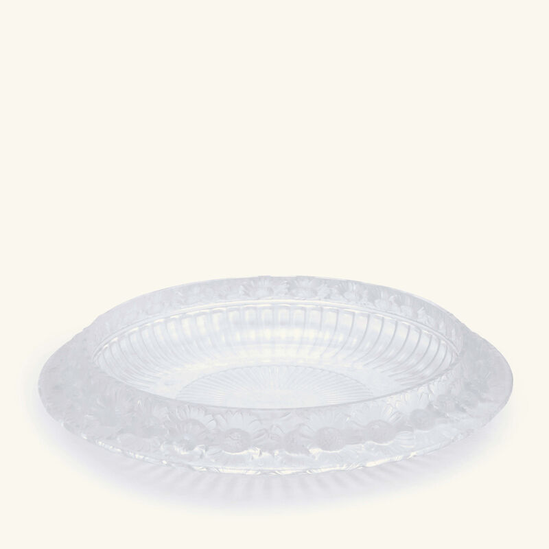lalique marguerites serving bowl clear 36cm