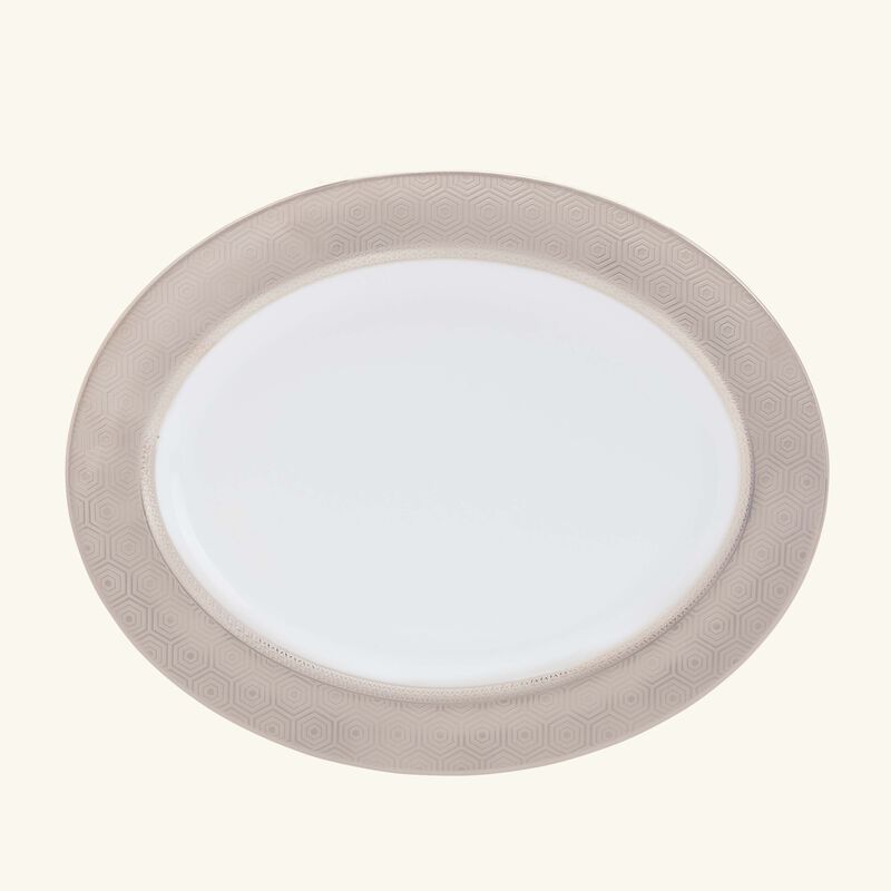 bernardaud divine serving platter oval silver 33cm
