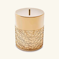 villari hiroito waste basket with lid gold