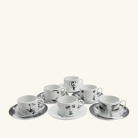 fornasetti tema e variazioni 2005 tea cup grey set of 6
