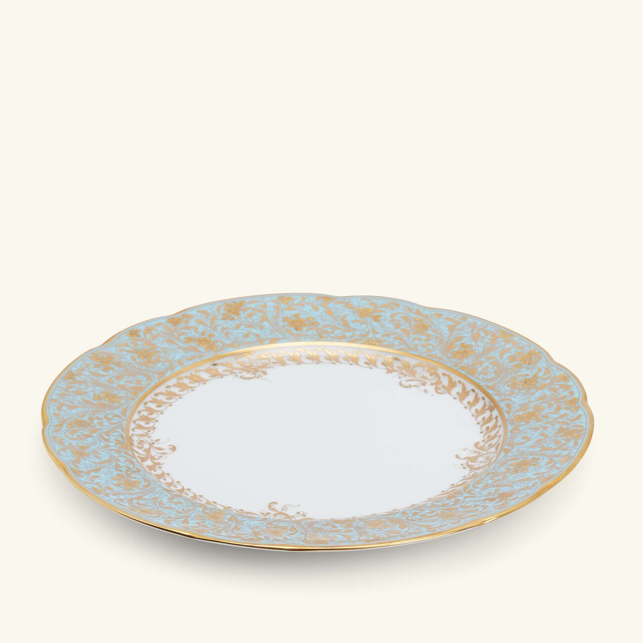 bernardaud eden turquoise dinner plate round blue 26cm