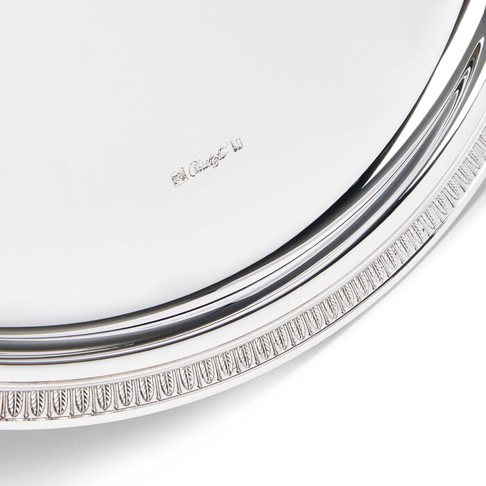 christofle malmaison serving tray round medium silver plated