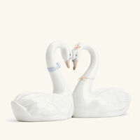 lladro endless love swans sculpture medium white