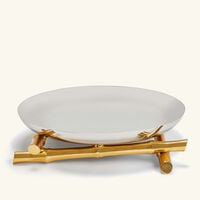 Bamboo Serving Platter Oval Stainless Steel l objet bamboo serving platter oval stainless steel