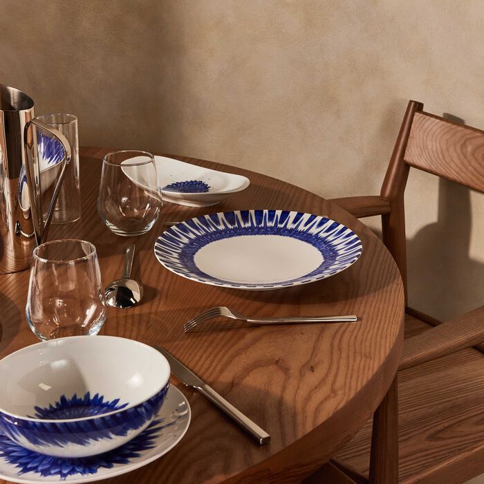 bernardaud in bloom dinner plate round blue 27cm