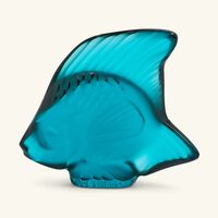lalique fish figurine small green