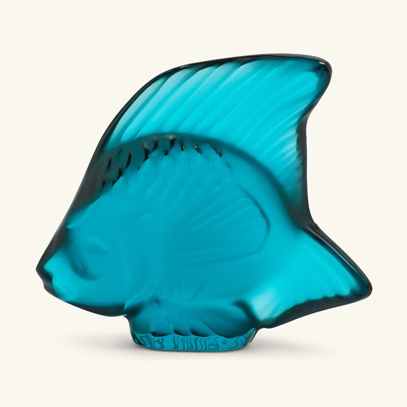 Fish Figurine Small Green lalique fish figurine small green