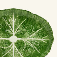 les ottomans radicchio serving platter oval green 40cm