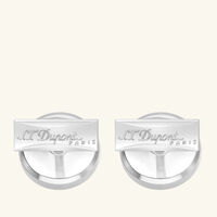 st dupont cufflinks silver