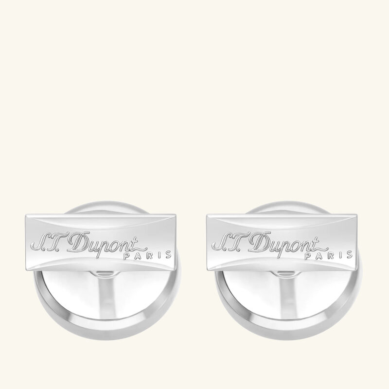 st dupont cufflinks silver