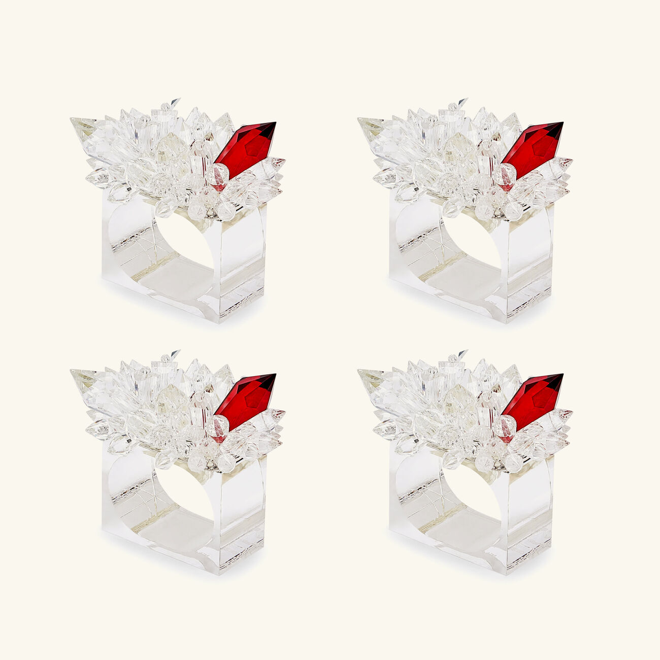 kim seybert zenith napkin ring set of 4
