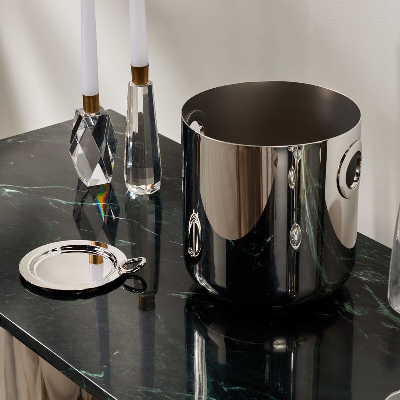 christofle vertigo bottle coaster silver plated
