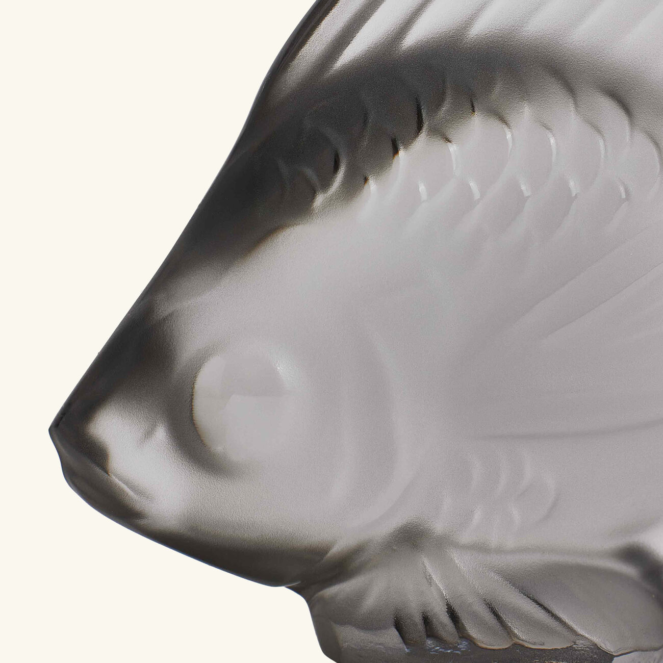 lalique fish figurine mini grey