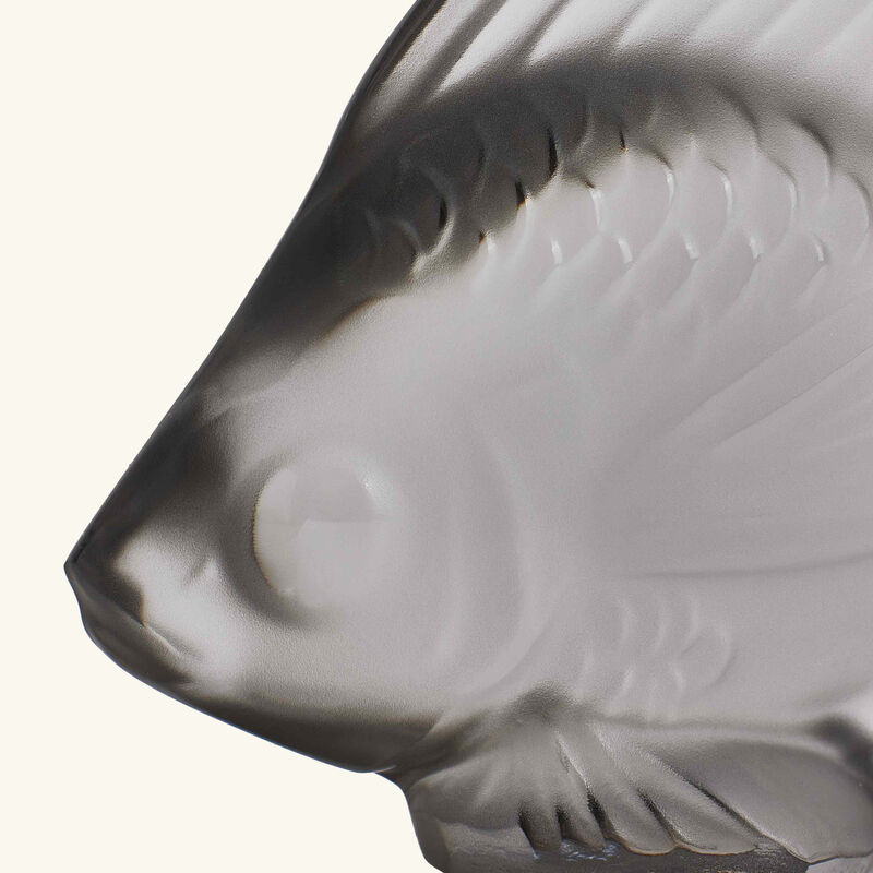 lalique fish figurine mini grey