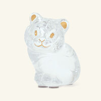 baccarat minimals tiger figurine mini clear