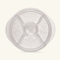 دملاج طبق التقديم  ثلث  البيضاوي الشفاف 36 سم