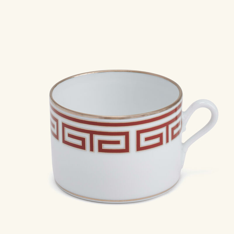 ginori 1735 labirinto tea cup red