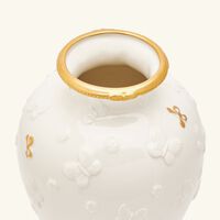 villari butterfly vase small white