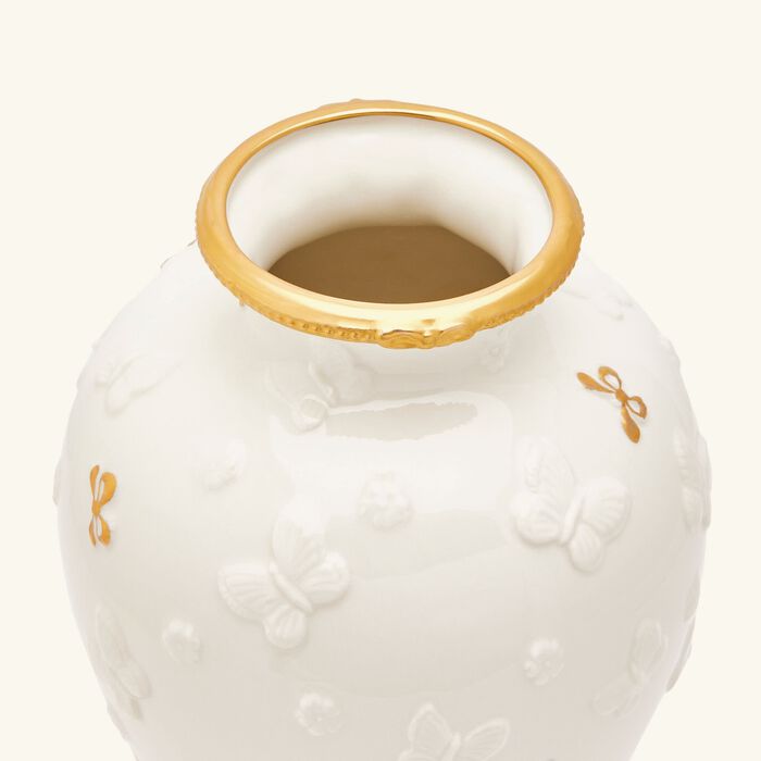 villari butterfly vase small white