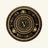 versace virtus gala plate round black 17cm