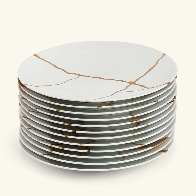 Kintsugi Dinner Plate Round White Set Of 12 bernardaud kintsugi dinner plate round white set of 12