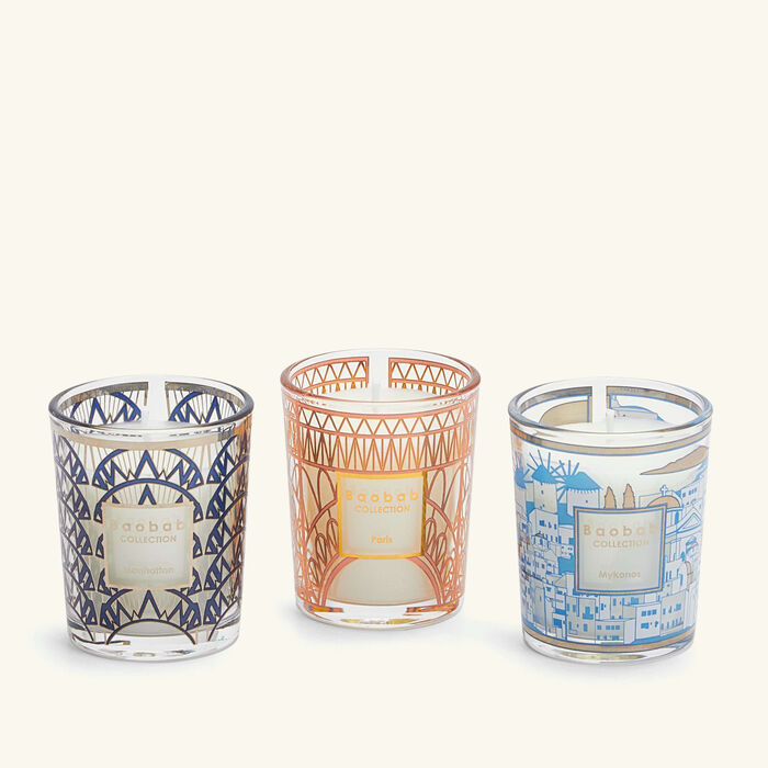 baobab collection my first baobab candle manhattan paris mykonos trio gift set
