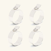 Medusa Napkin Ring Silver Plated Set Of 4 versace medusa napkin ring silver plated set of 4