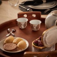 Tamrah by Razan Alazzouni Branch Arabic Coffee Cup Gold Set of 2 silsal tamrah by razan alazzouni branch arabic coffee cup gold set of 2