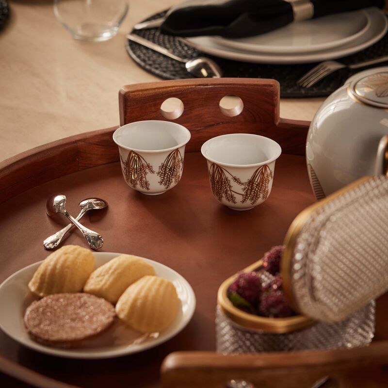 Tamrah by Razan Alazzouni Branch Arabic Coffee Cup Gold Set of 2 silsal tamrah by razan alazzouni branch arabic coffee cup gold set of 2