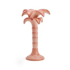 Palm Candlestick Holder - Pink - Medium, medium