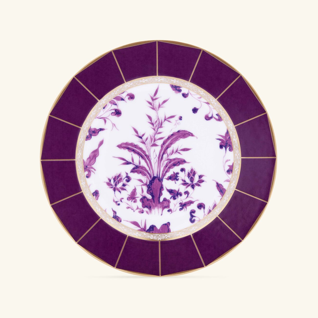 bernardaud prunus bread butter plate round purple 16cm